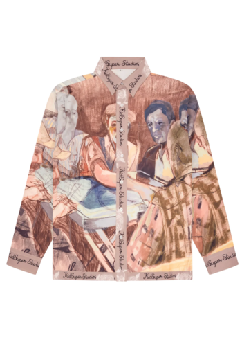 KIDSUPER dominos printed button up shirt multi KIDSUPER dominos printed button up shirt multi