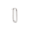 JIL SANDER earrings rectangular silver