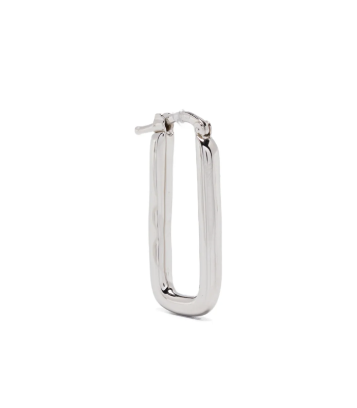 earrings rectangular silver