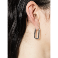 earrings rectangular silver