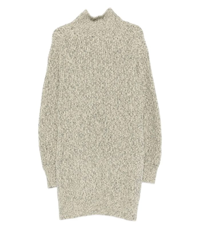 HIGH NECK LONG SLEEVE JUMPER GREY
