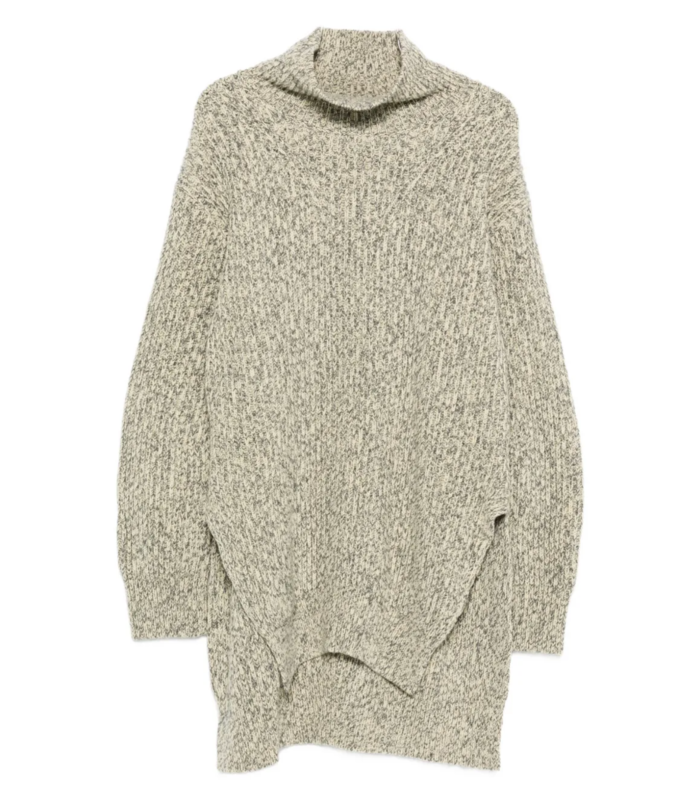 HIGH NECK LONG SLEEVE JUMPER GREY