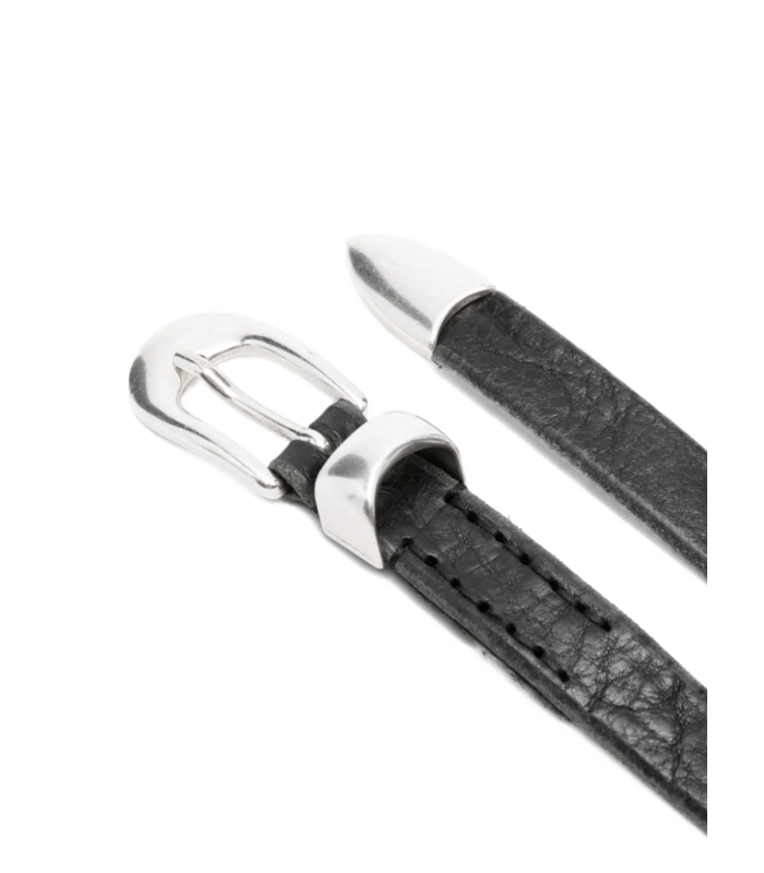 2 CM BELT BLACK LEATHER
