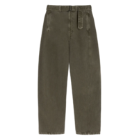 TWISTED BELTED PANTS MOSS GREEN