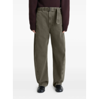 TWISTED BELTED PANTS MOSS GREEN