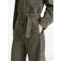 TWISTED BELTED PANTS MOSS GREEN