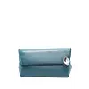 JIL SANDER JEWEL ZIP CLUTCH BLUE