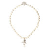 VIVIENNE WESTWOOD ONE ROW PEARL DROP CHOKER PLATINUM PEARL MULTI