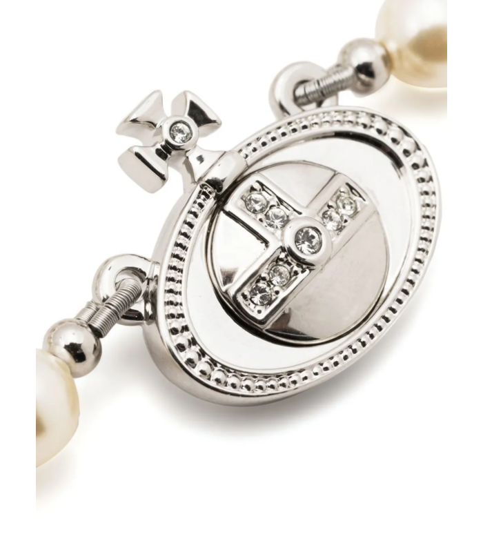 ONE ROW PEARL DROP CHOKER PLATINUM PEARL MULTI