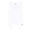 JEAN-PAUL GAULTIER COTTON RIBBED TANK TOP WITH LINGERIE GARTER WHITE