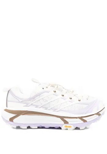 HOKA ONE ONE u mafate three2 wordmark alabaster/iris flower HOKA ONE ONE u mafate three2 wordmark alabaster/iris flower