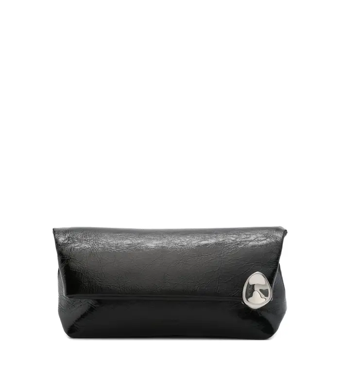 JEWEL ZIP CLUTCH BLACK
