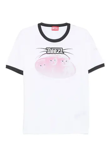 DIESEL t norm cuff t-shirt white DIESEL t norm cuff t-shirt white