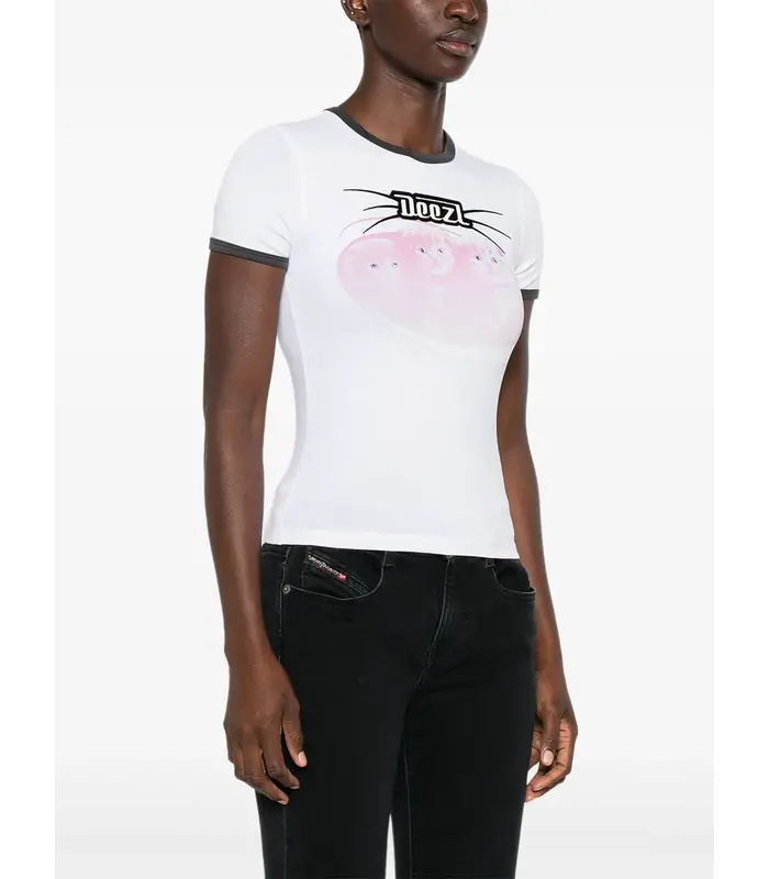 T UNCUTIES LONG R13 TOP WHITE