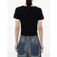 SMILY FACE PRINTED MINI TEE BLACK