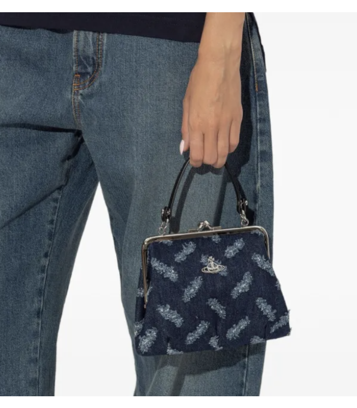 GRANNY FRAME PURSE INDIGO