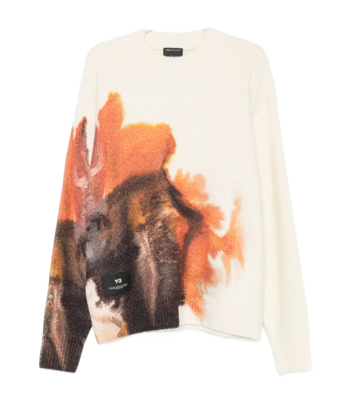 GFX KNIT CREW CWHITE/MULTCO