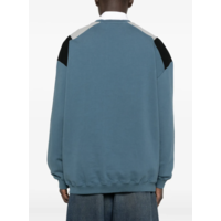 PANELLED SWEATSHIRT BLUE AGEAN ROSE OUTLINE