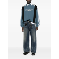 PANELLED SWEATSHIRT BLUE AGEAN ROSE OUTLINE