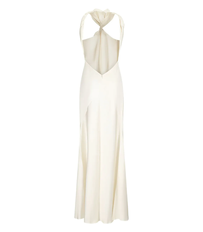 MIDI DRESS Satin Ivory