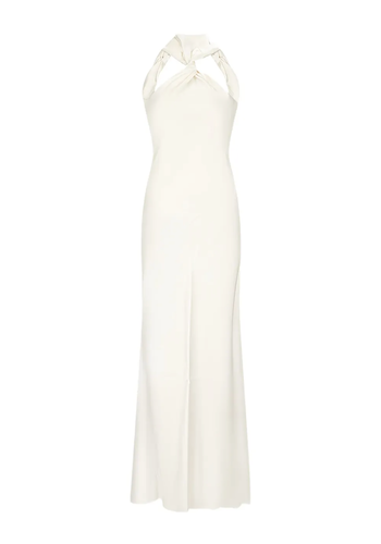 THE ATTICO midi dress satin ivory THE ATTICO midi dress satin ivory