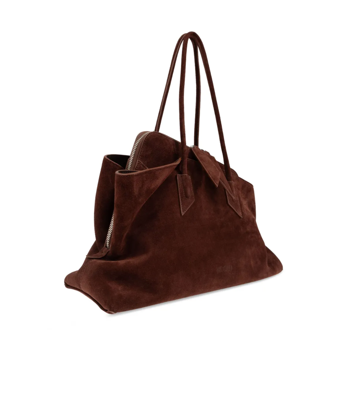 LA PASSEGGIATA TOP HANDLE SUEDE LIGHT CHOCOLATE