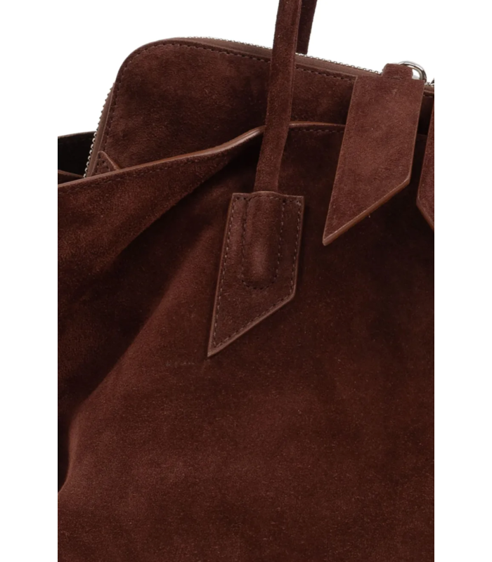 LA PASSEGGIATA TOP HANDLE SUEDE LIGHT CHOCOLATE