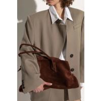 LA PASSEGGIATA TOP HANDLE SUEDE LIGHT CHOCOLATE