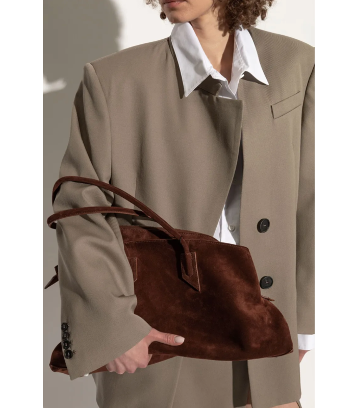 LA PASSEGGIATA TOP HANDLE SUEDE LIGHT CHOCOLATE