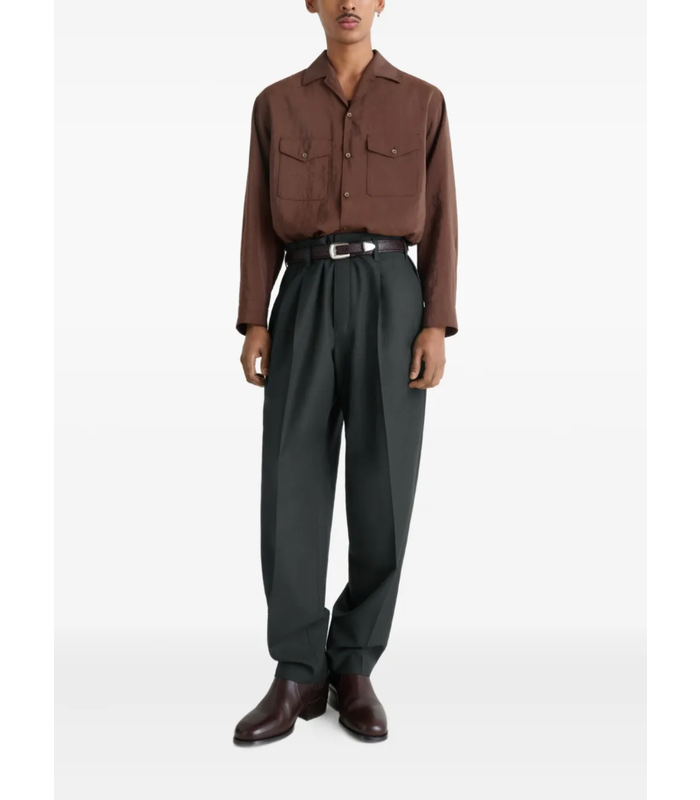 PLEATED PANTS COAL