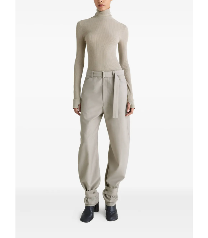 SEAMLESS HIGH NECK TOP LIGHT SAGE