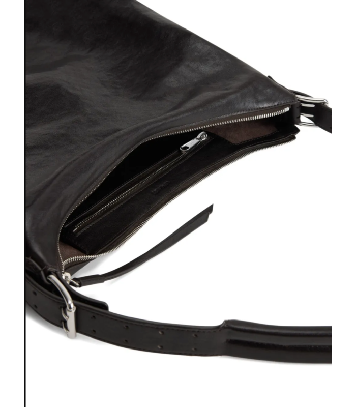 BELTED HOBO BAG DARK CHOCOLATE