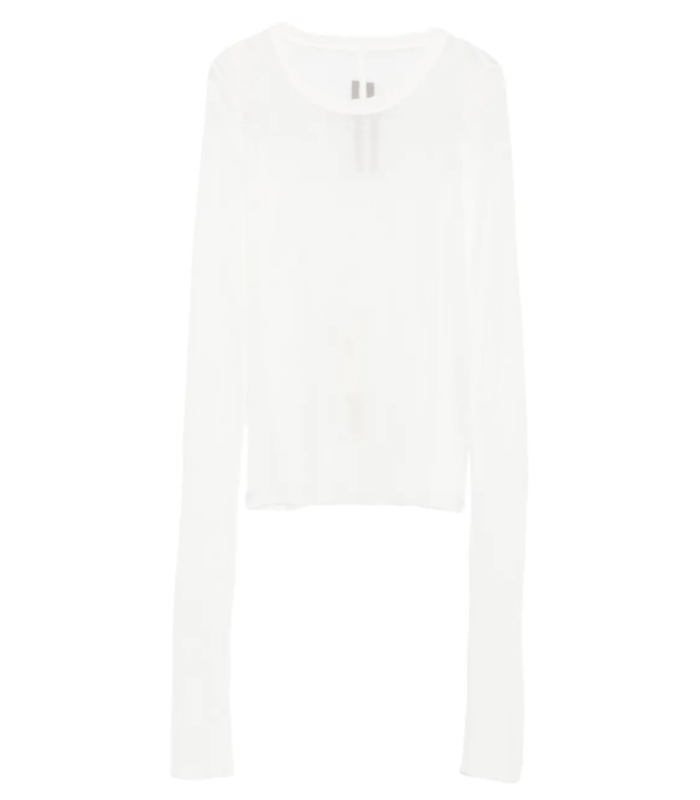 CROPPED RIB LS T MILK