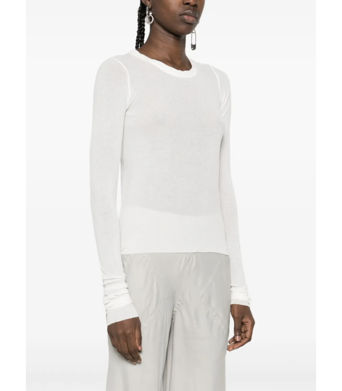 CROPPED RIB LS T MILK