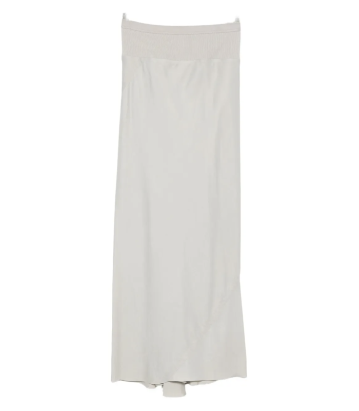 CALF BIAS SKIRT PEARL