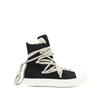 RICK OWENS DRKSHDW DENIM MEGALACE SNEAKS BLACK/MILK/MILK