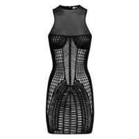 MINI DRESS Soutache embroidered tulle