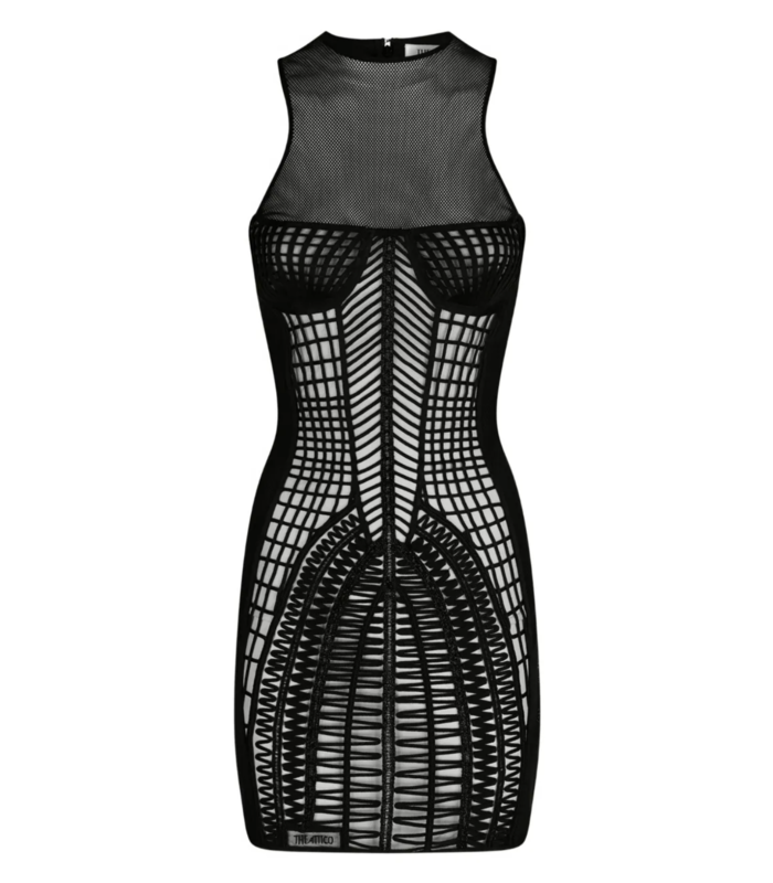 MINI DRESS Soutache embroidered tulle