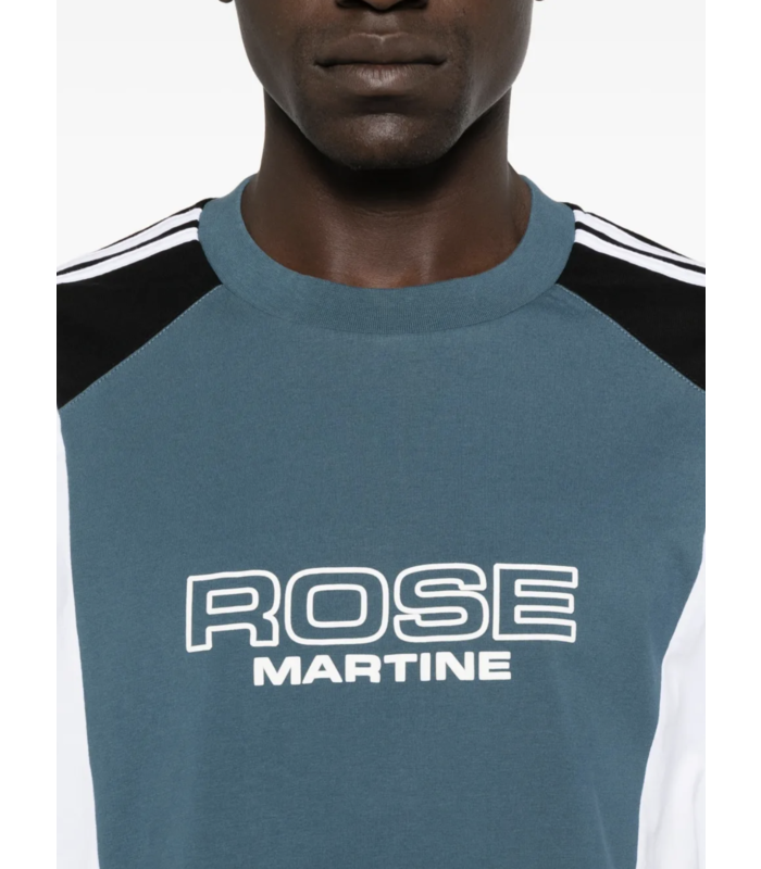OVERSIZED PANELLED T-SHIRT BLUE AGEAN ROSE OUTLINE