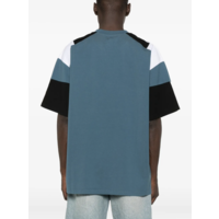 OVERSIZED PANELLED T-SHIRT BLUE AGEAN ROSE OUTLINE