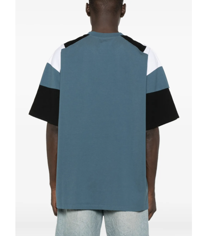OVERSIZED PANELLED T-SHIRT BLUE AGEAN ROSE OUTLINE