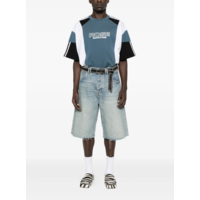 OVERSIZED PANELLED T-SHIRT BLUE AGEAN ROSE OUTLINE