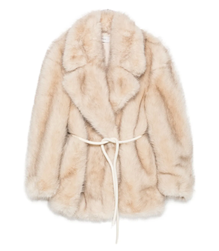 ROSARIA JERSEY COAT JACKET BEIGE