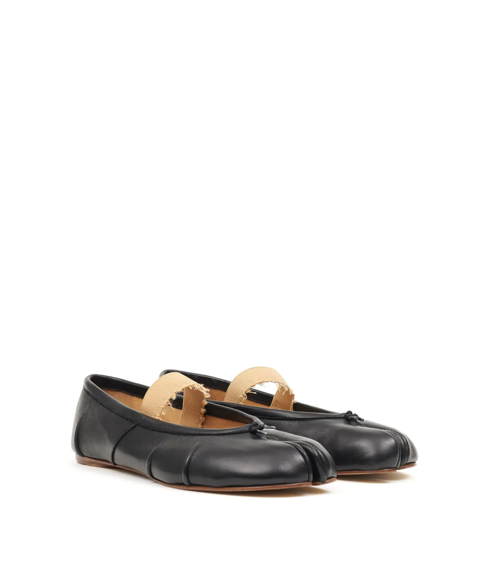 TABI BALLERINA FLAT ELASTIC BAND black