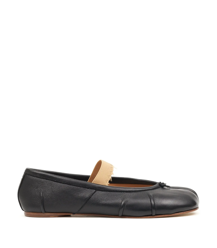 TABI BALLERINA FLAT ELASTIC BAND black