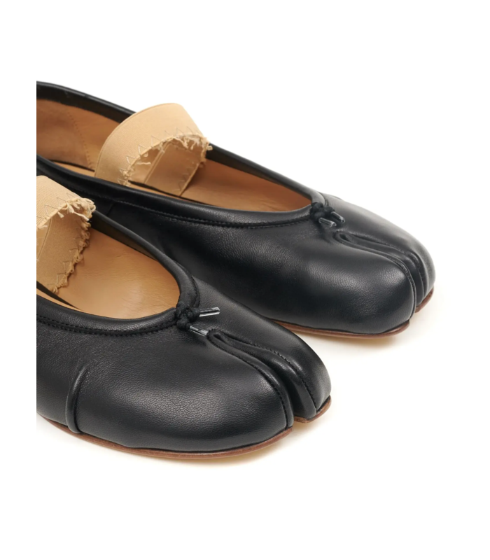 TABI BALLERINA FLAT ELASTIC BAND black