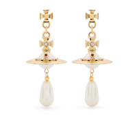 PEARL DROP EARRINGS GOLD PEARL MULTI