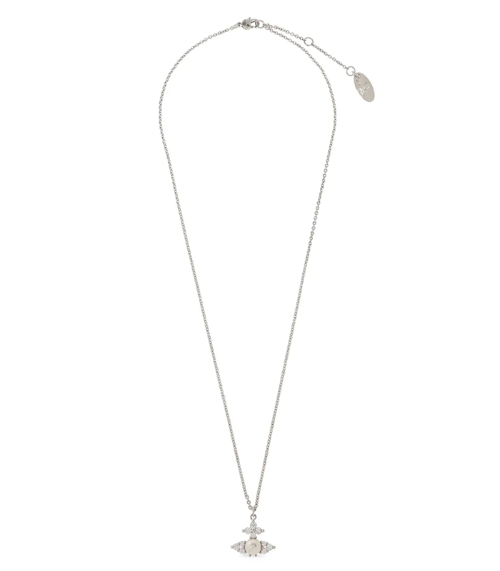 FEODORA PENDANT PLATINUM WHITE CZ CREAMROSE