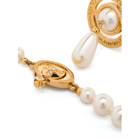 ONE ROW PEARL DROP CHOKER GOLD PEARL MULTI