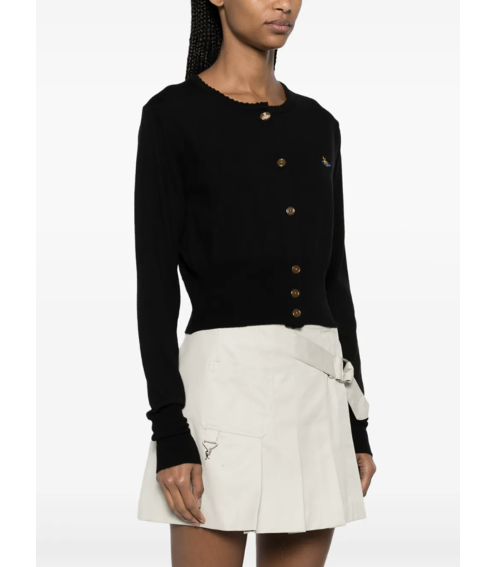 BEA CROPPED CARDI BLACK